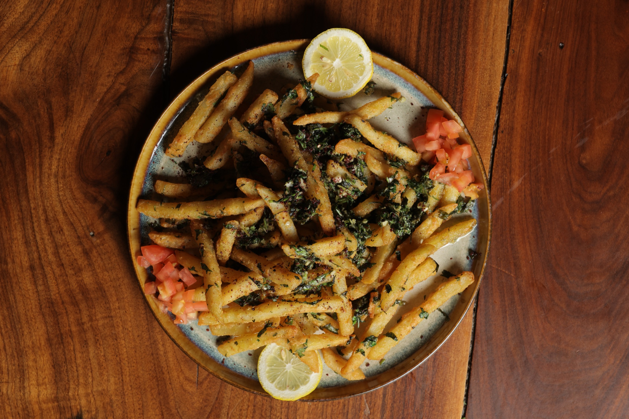 Herbed special fries plate